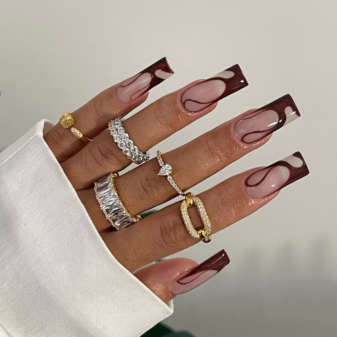 925 silver rings 18k gold multiple stacking rings