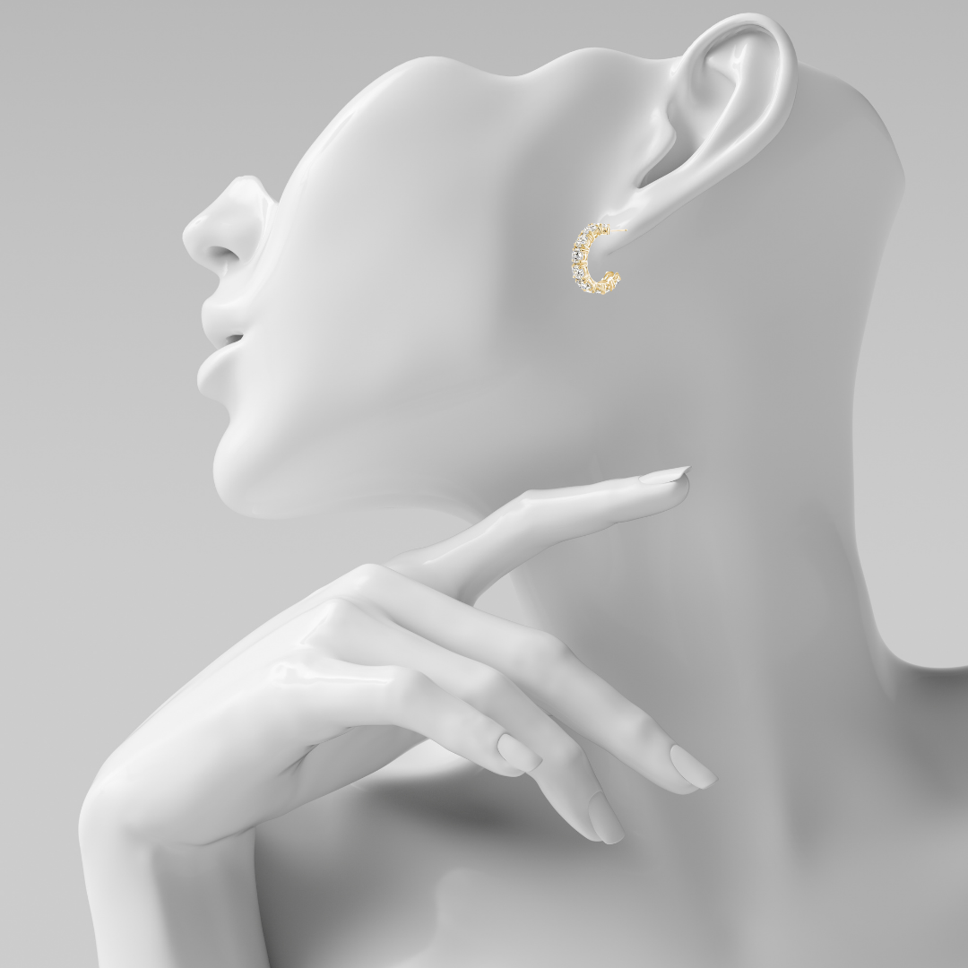 Elise Half Hoops