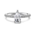 1.25ct pear cut diamond ring 925 silver
