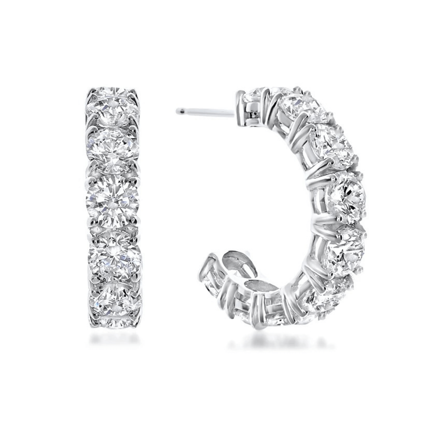 Half inch hoop earrings deals